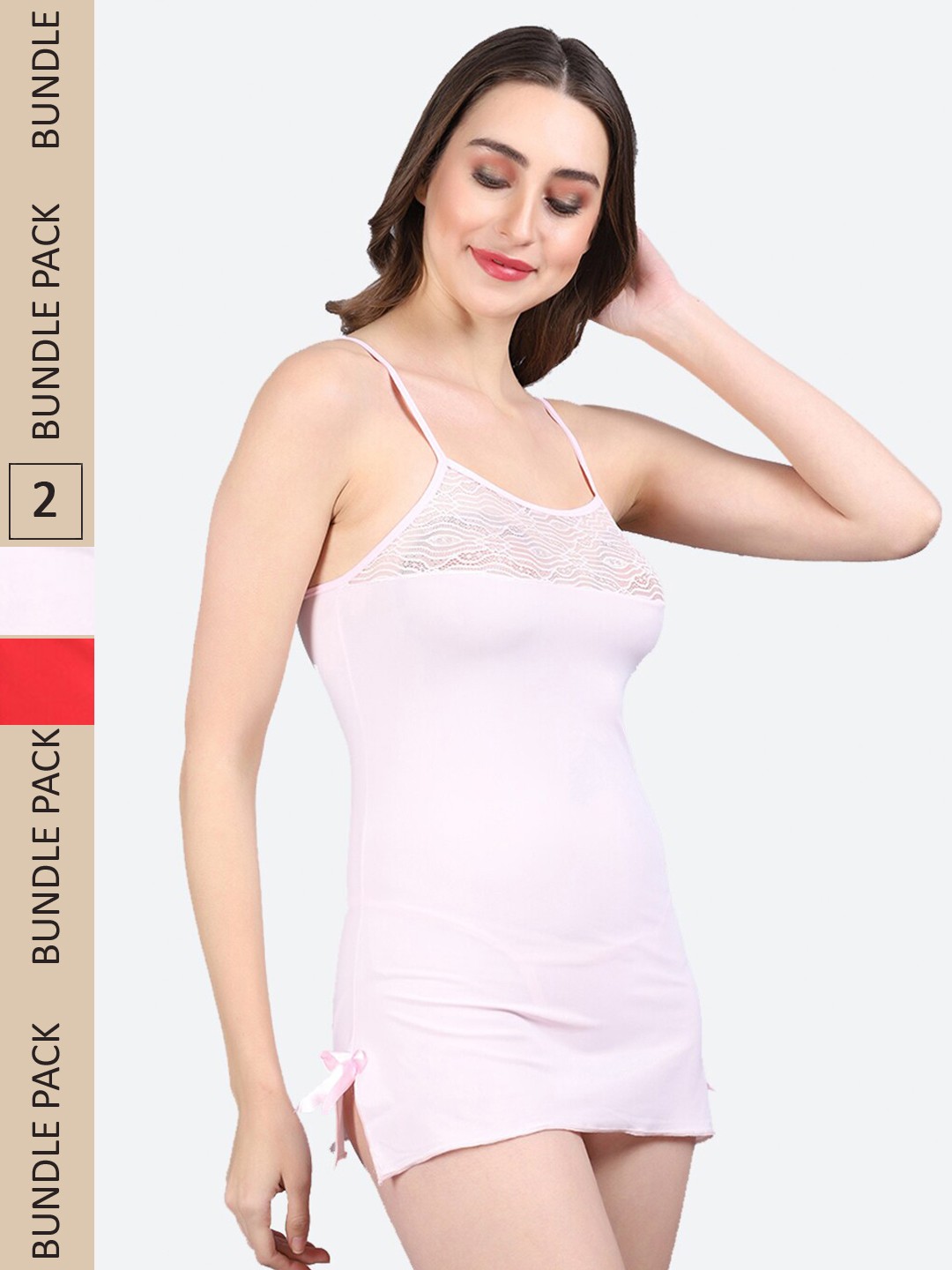 

Fleurt Pack of 2 Shoulder Straps Baby Doll, Pink
