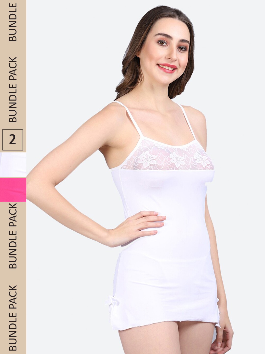 

Fleurt Pack of 2 Shoulder Straps Baby Doll, White