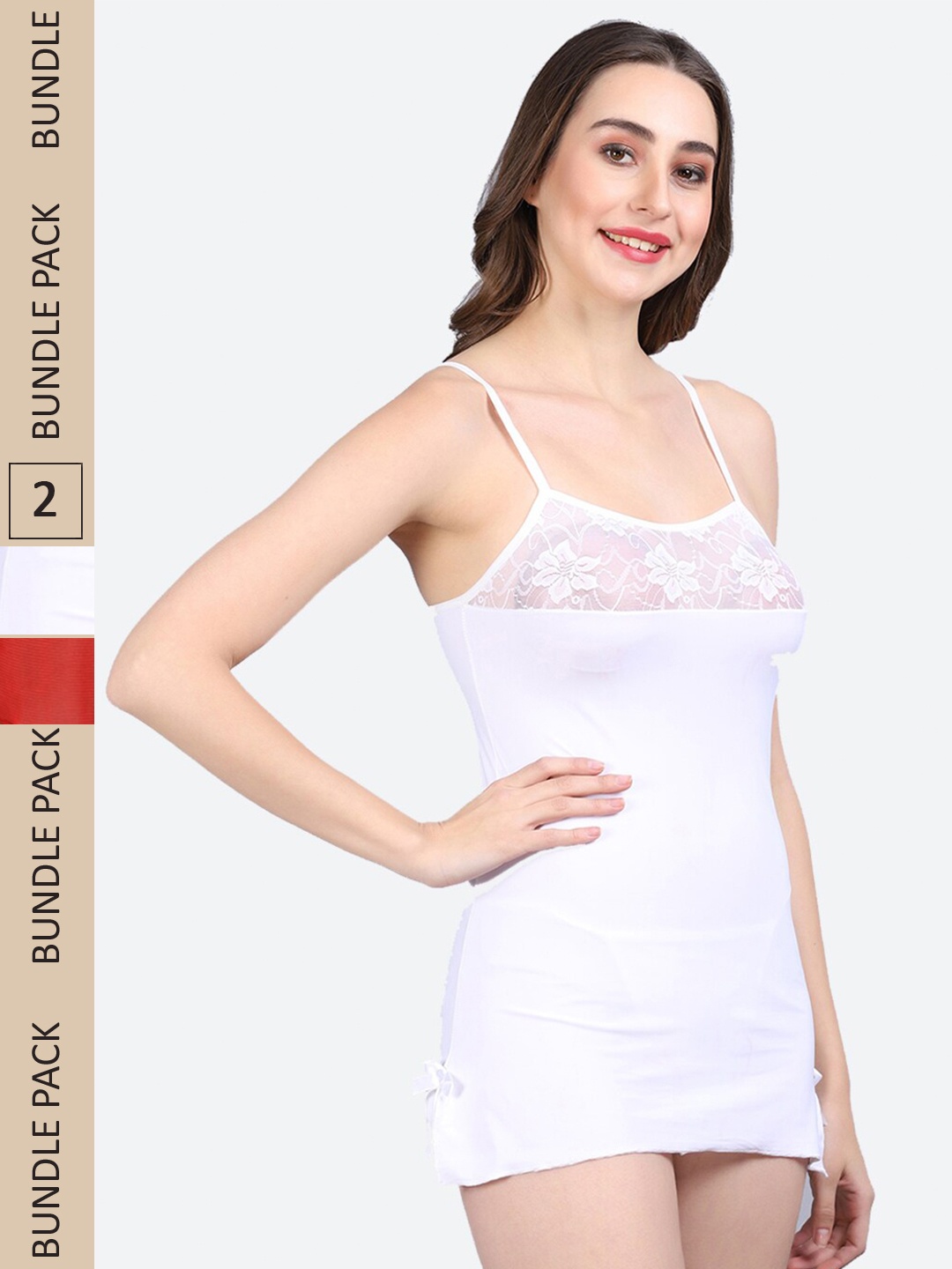 

Fleurt Pack of 2 Shoulder Straps Baby Doll, White