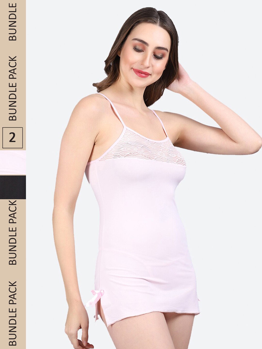 

Fleurt Pack Of 2 Shoulder Straps Baby Doll, Pink
