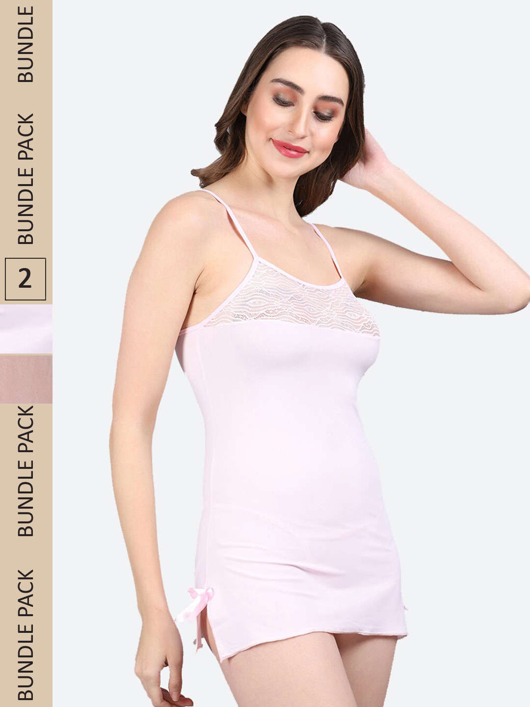 

Fleurt Pack Of 2 Shoulder Straps Baby Doll, Pink
