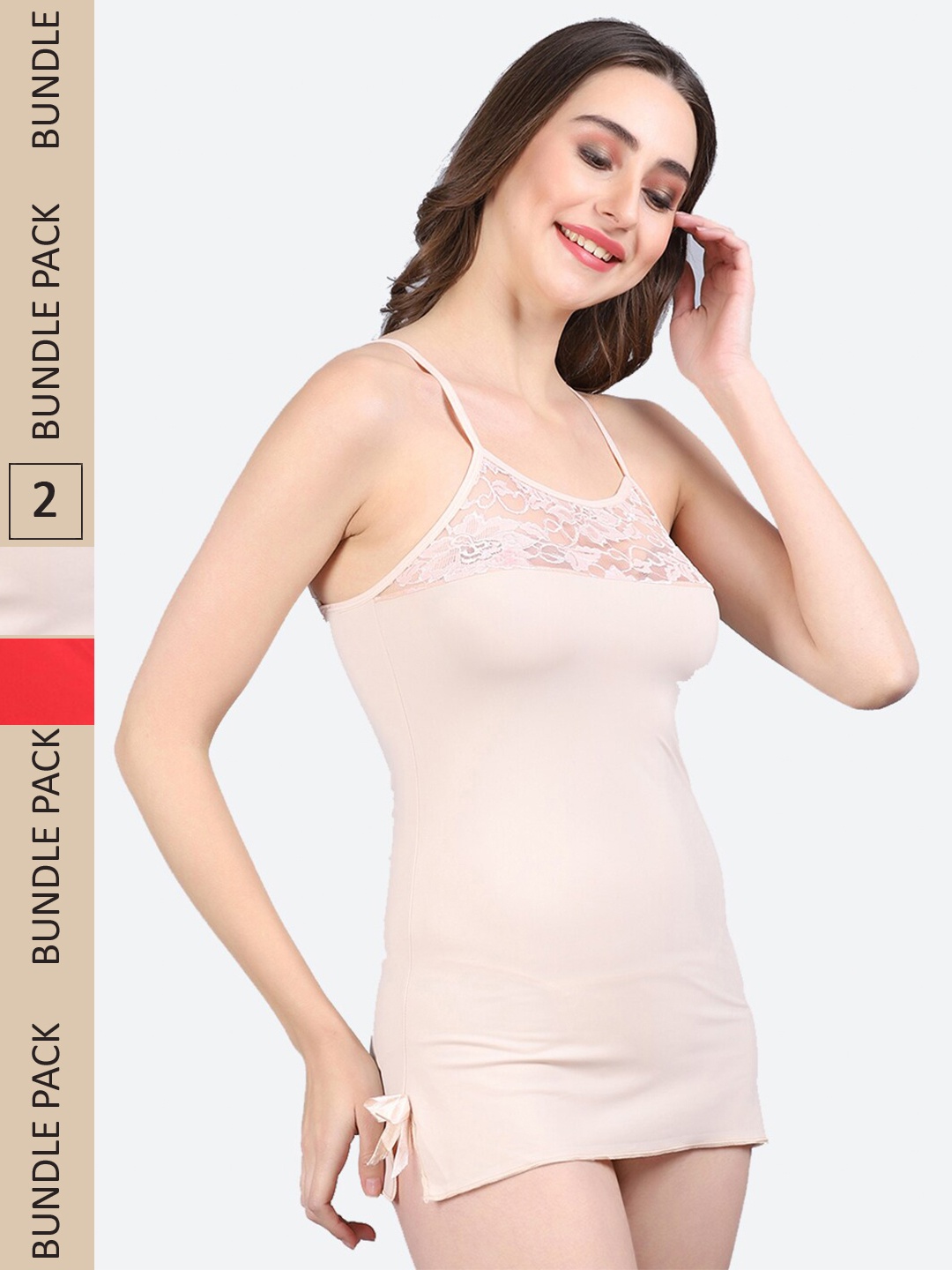 

Fleurt Pack Of 2 Shoulder Straps Baby Doll, Nude