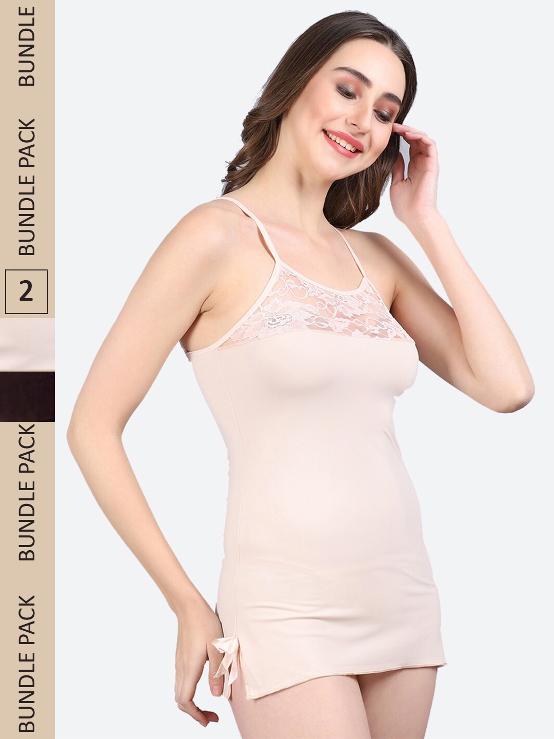 

Fleurt Pack Of 2 Shoulder Straps Baby Doll, Nude