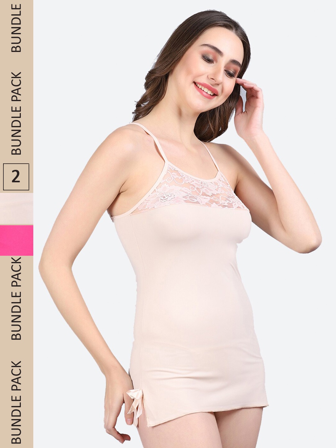 

Fleurt Pack Of 2 Shoulder Straps Baby Doll, Nude
