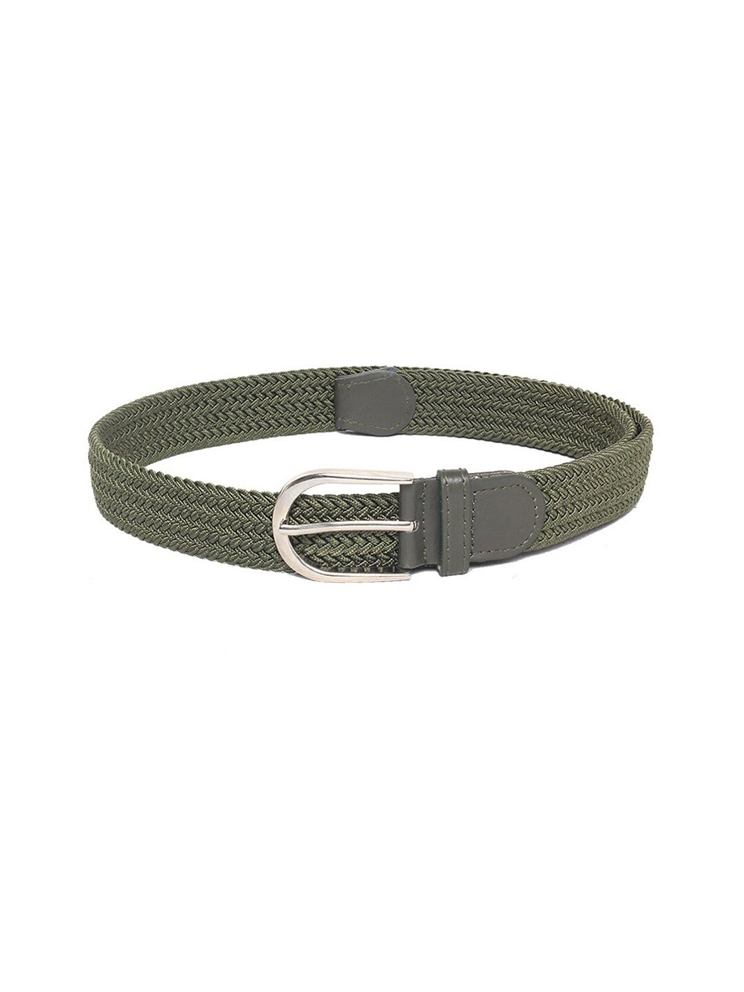 

Mast & Harbour Women Braided Reversible Stretchable Tang Belt, Olive