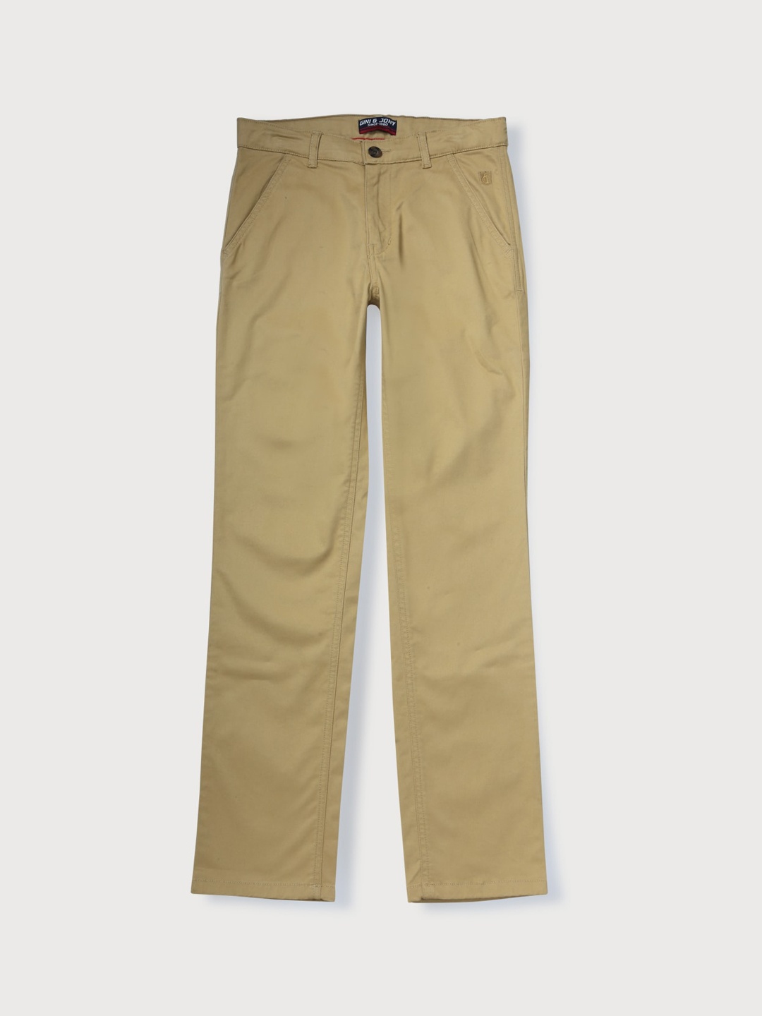 

Gini and Jony Boys Mid-Rise Cotton Chinos Trousers, Khaki