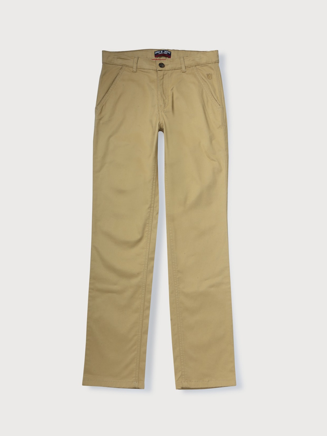 

Gini and Jony Boys Cotton Chinos Trousers, Khaki