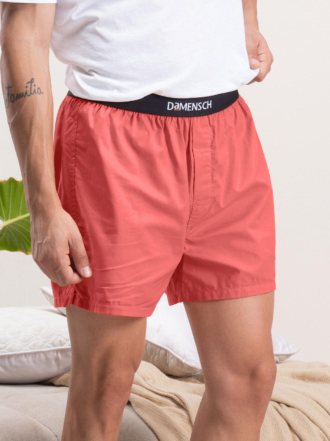 

DAMENSCH Breeeze Ultralight Pure Cotton Inner Boxer, Red