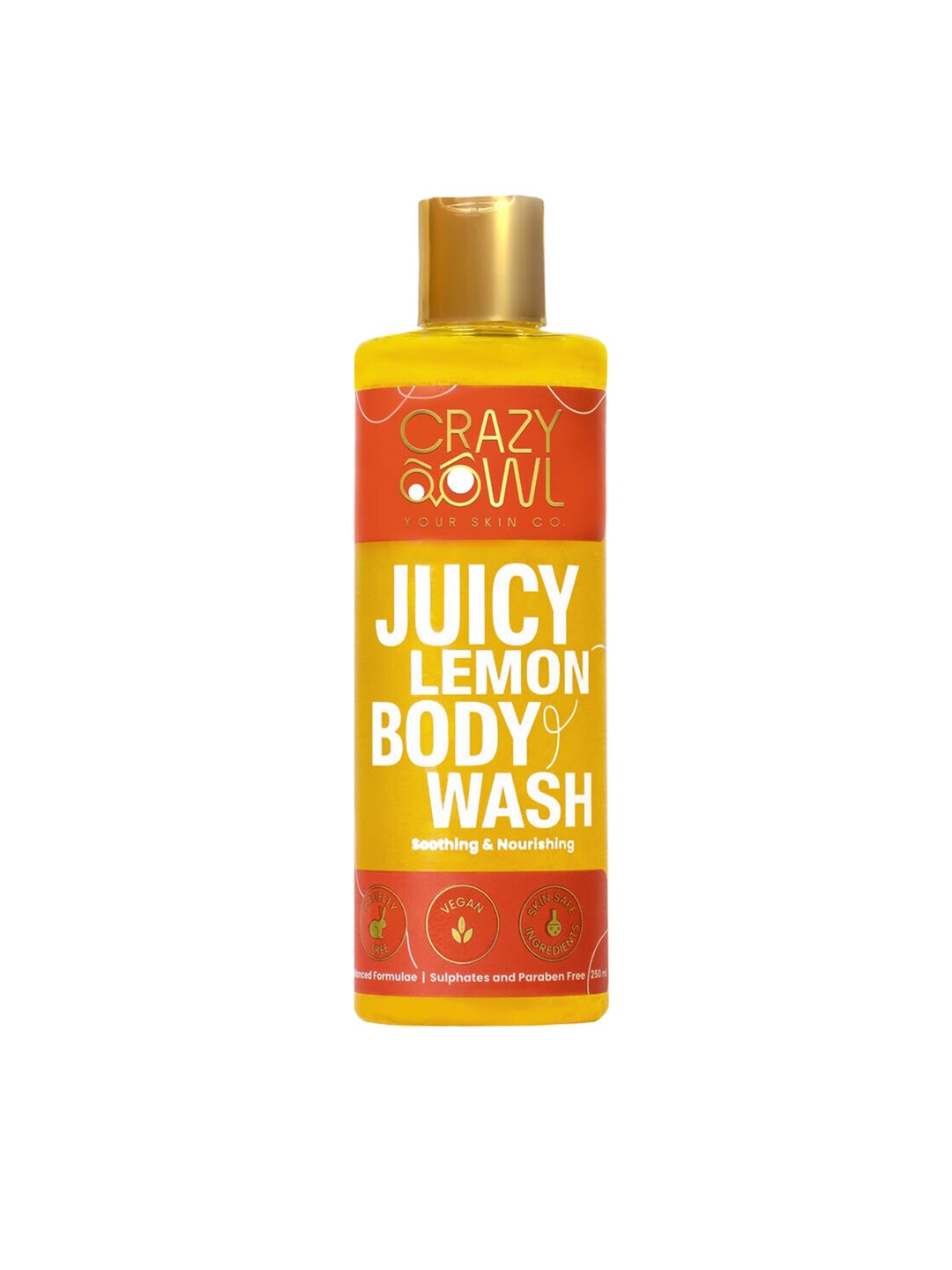 

CRAZY OWL Juicy Lemon Body Wash For Soothing & Nourishing - 250ml, Yellow