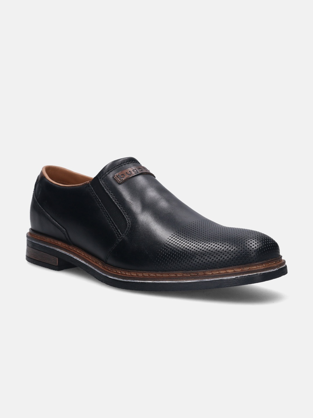 

Bugatti Men Maik Exko Perforations Leather Basics Loafers, Black