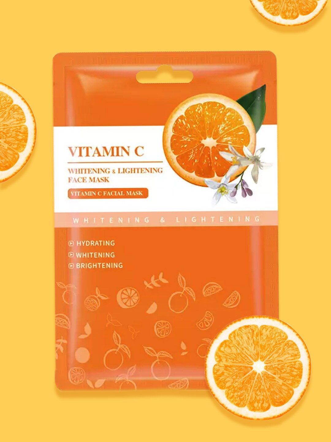 

MATRA Vitamin C Brightening & Whitening Facial Serum Mask Sheet 25ml, Orange