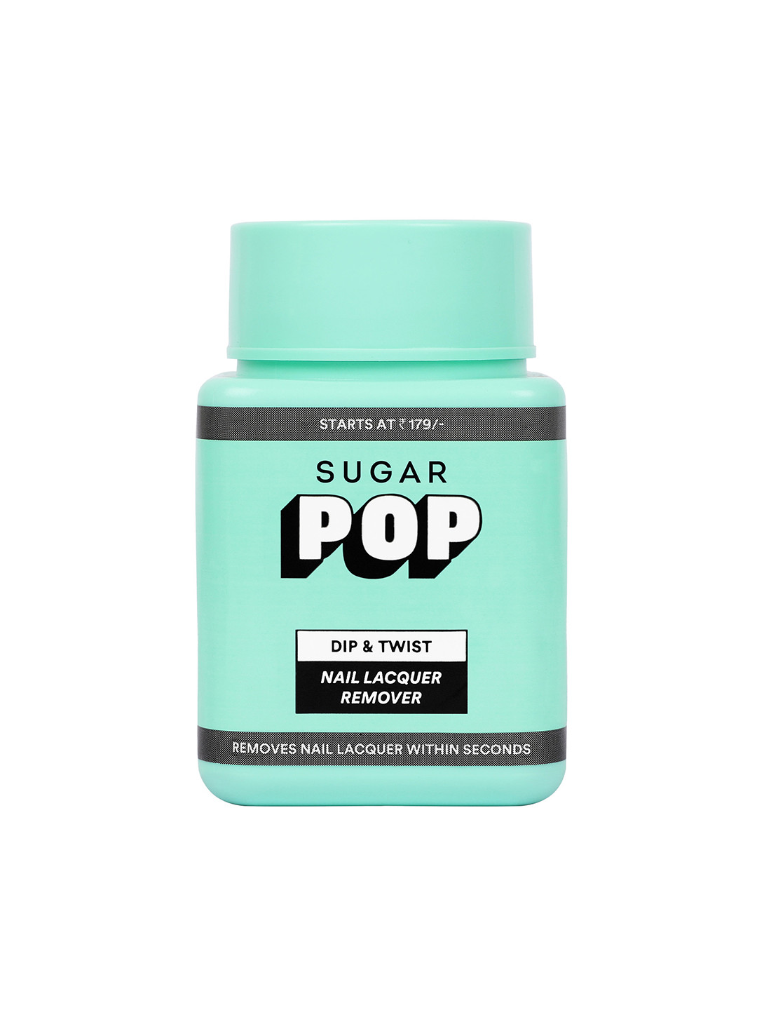 

SUGAR POP Dip & Twist Acetone-Free Nail Lacquer Remover with Vitamin E - 60ml, Sea green