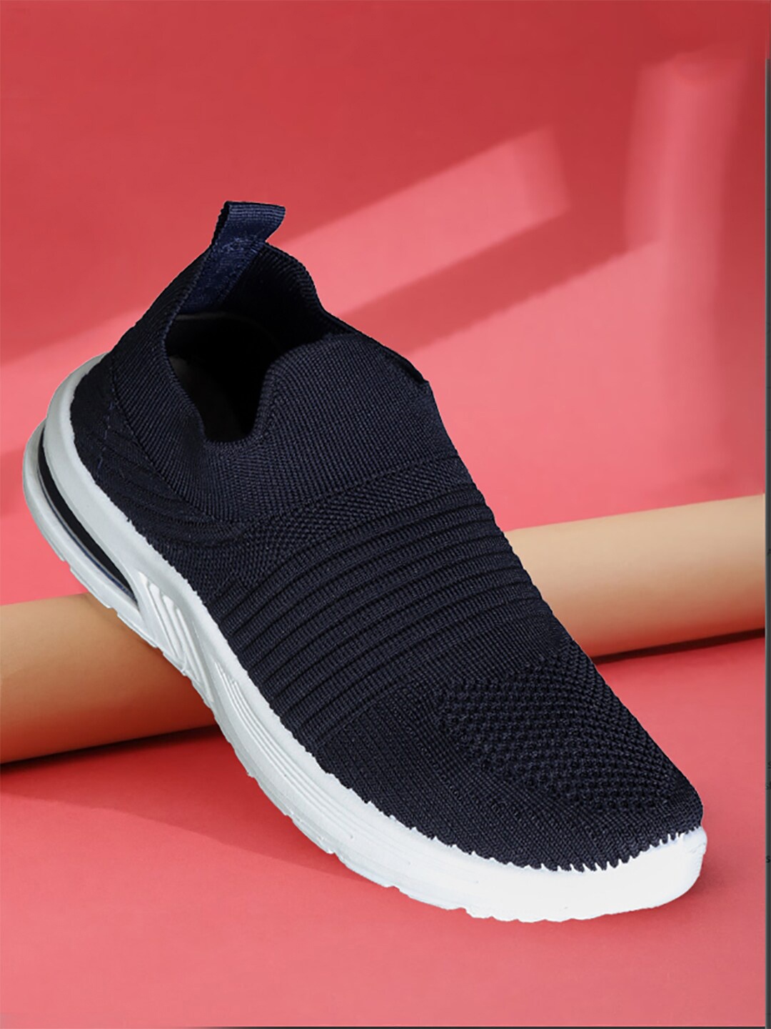 

JUMPLITE Women Flyknit Non-Marking Running Sports Shoes, Navy blue