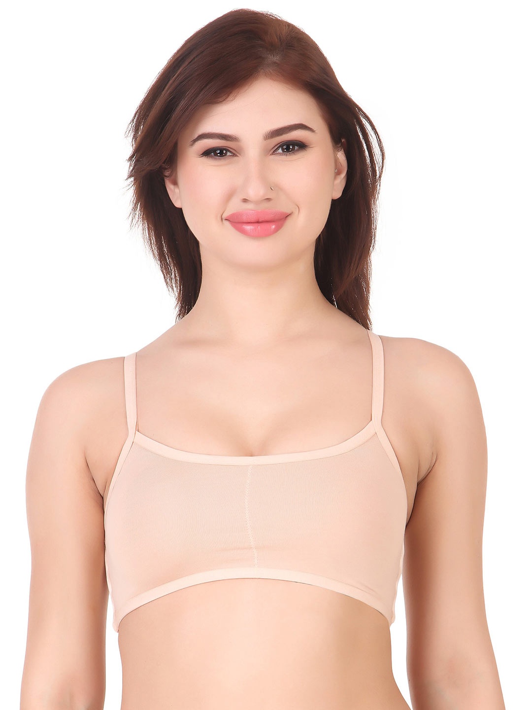 

Piylu Medium Coverage All Day Comfort Cotton Everyday Bra, Beige