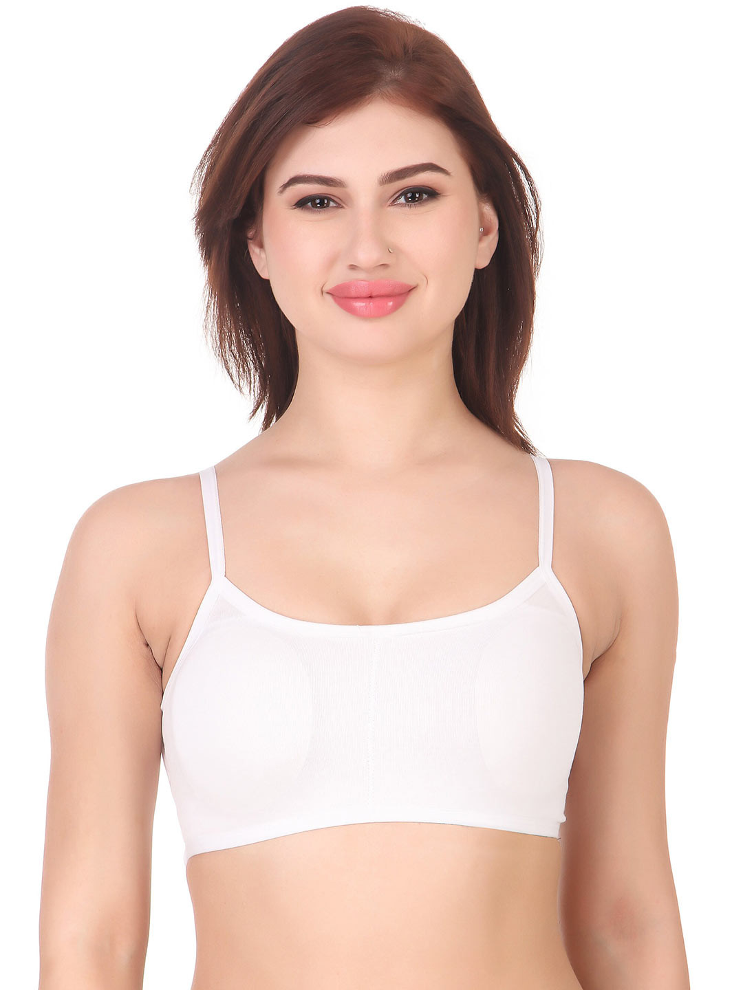 

Piylu Medium Coverage All Day Comfort Cotton Everyday Bra, White