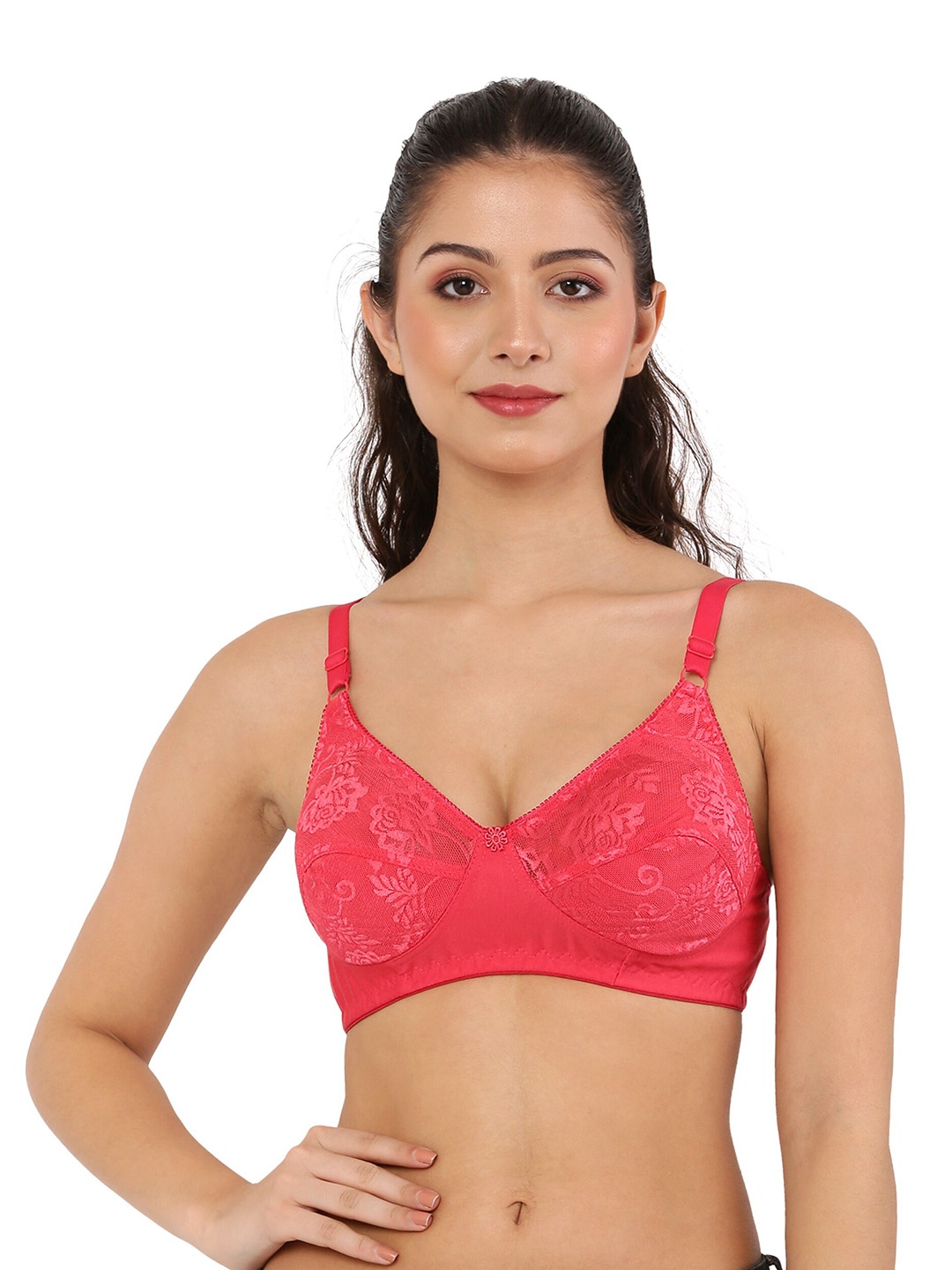 

Piylu Medium Coverage All Day Comfort Cotton T-shirt Bra, Pink