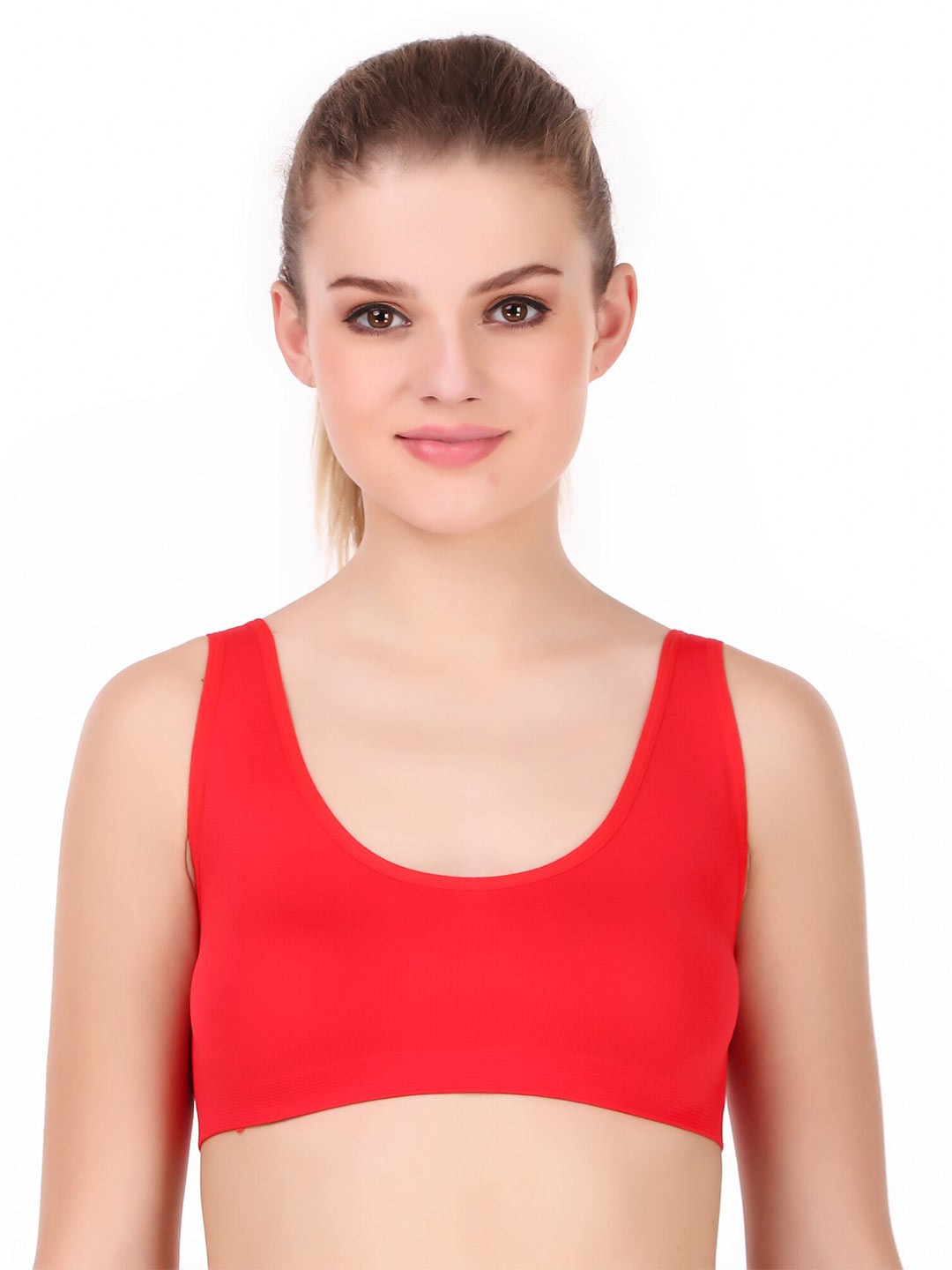 

Piylu Medium Coverage All Day Comfort Workout Bra, Red