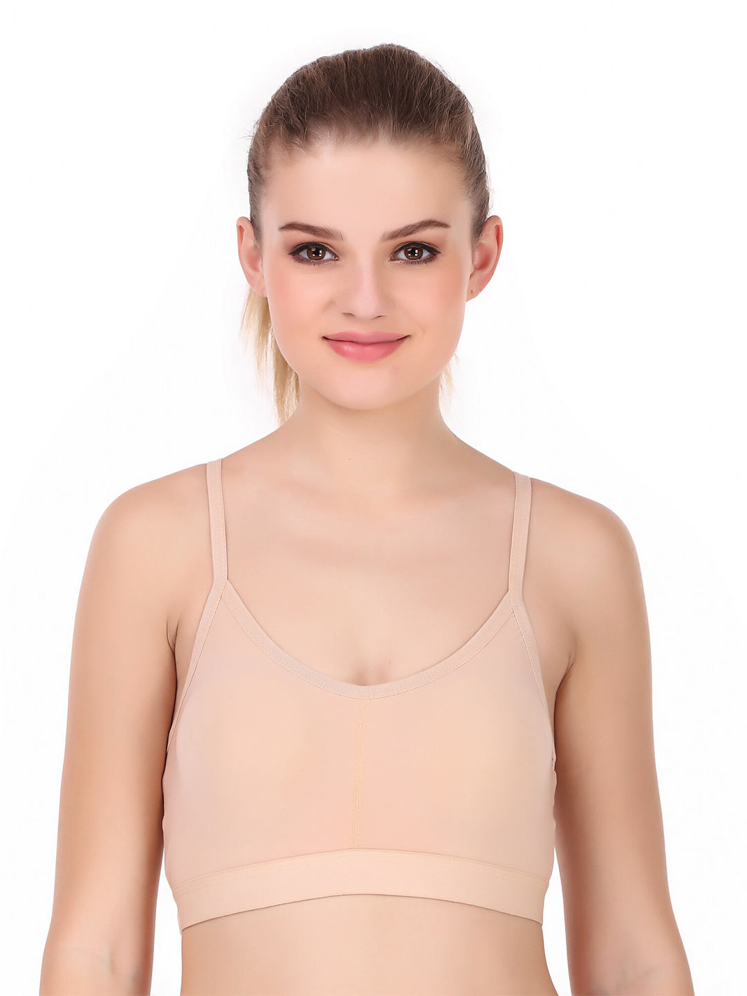 

Piylu Medium Coverage All Day Comfort Cotton Everyday Bra, Beige