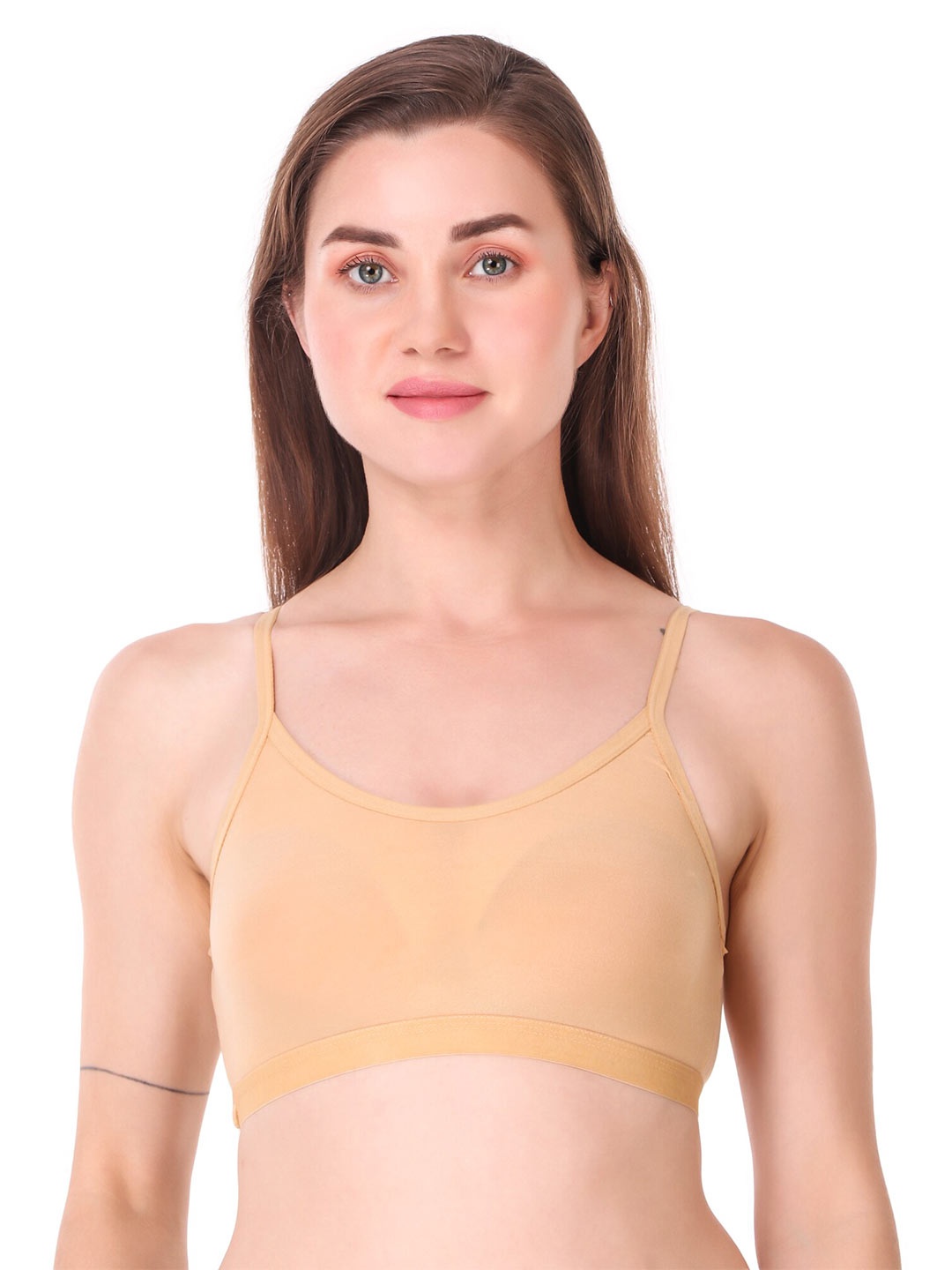 

Piylu Medium Coverage All Day Comfort Lycra Everyday Bar, Beige