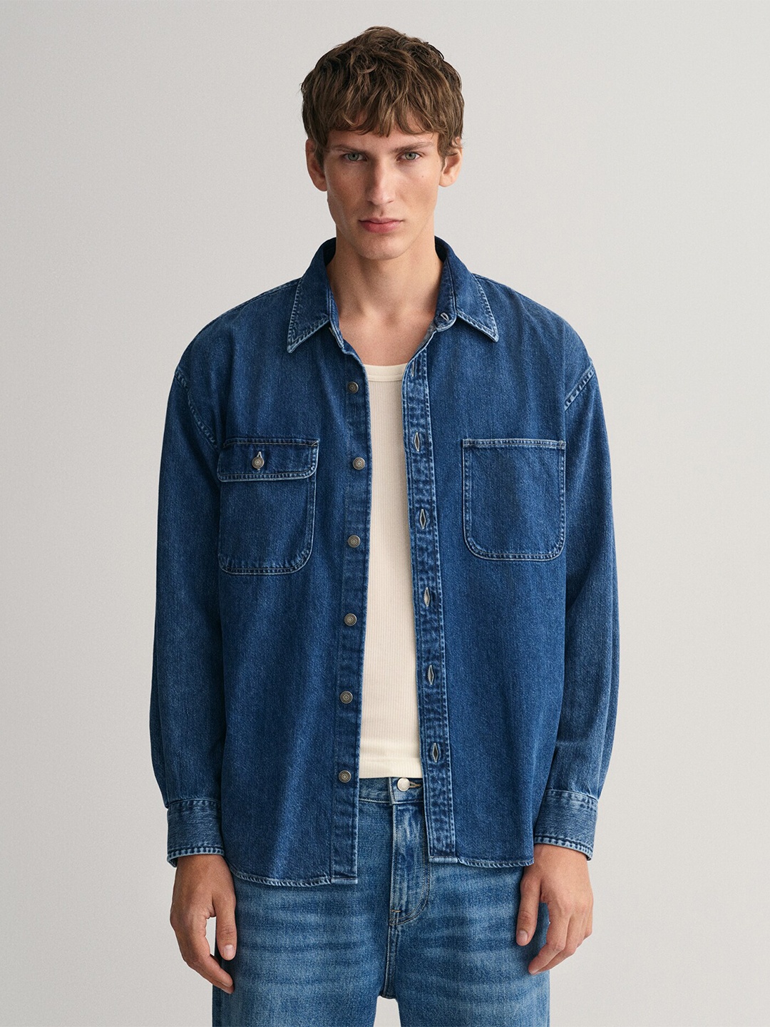 

GANT Comfort Tailored Fit Cotton Casual Shirt, Blue