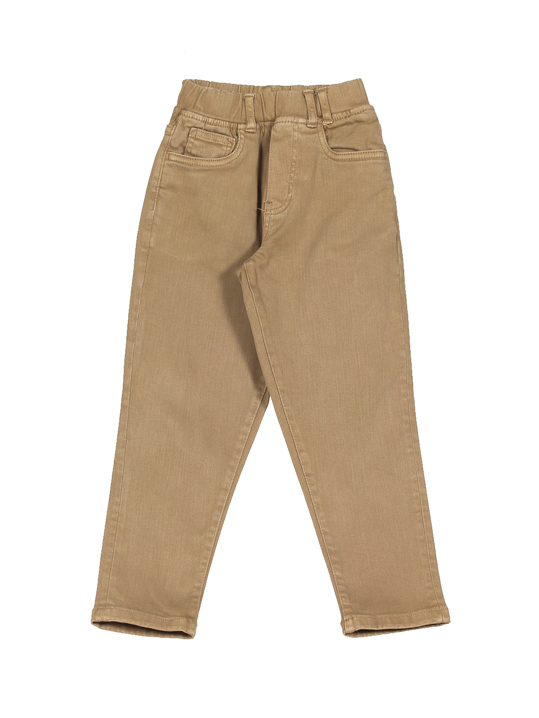 

Lil Lollipop Kids Straight Fit Mid-Rise Pure Cotton Jeans, Khaki