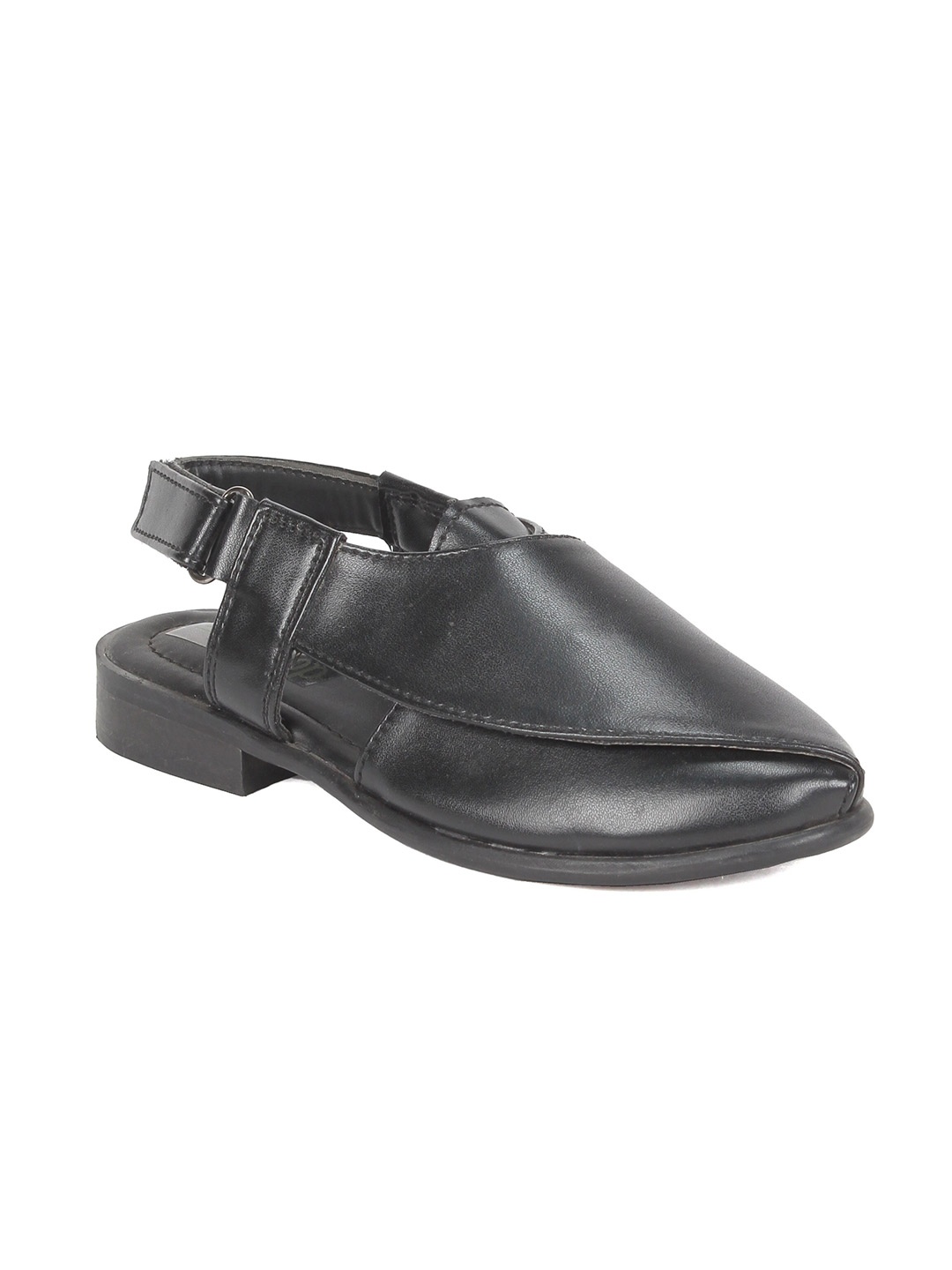 

Lil Lollipop Kids Textured Shoe-Style Sandals, Black