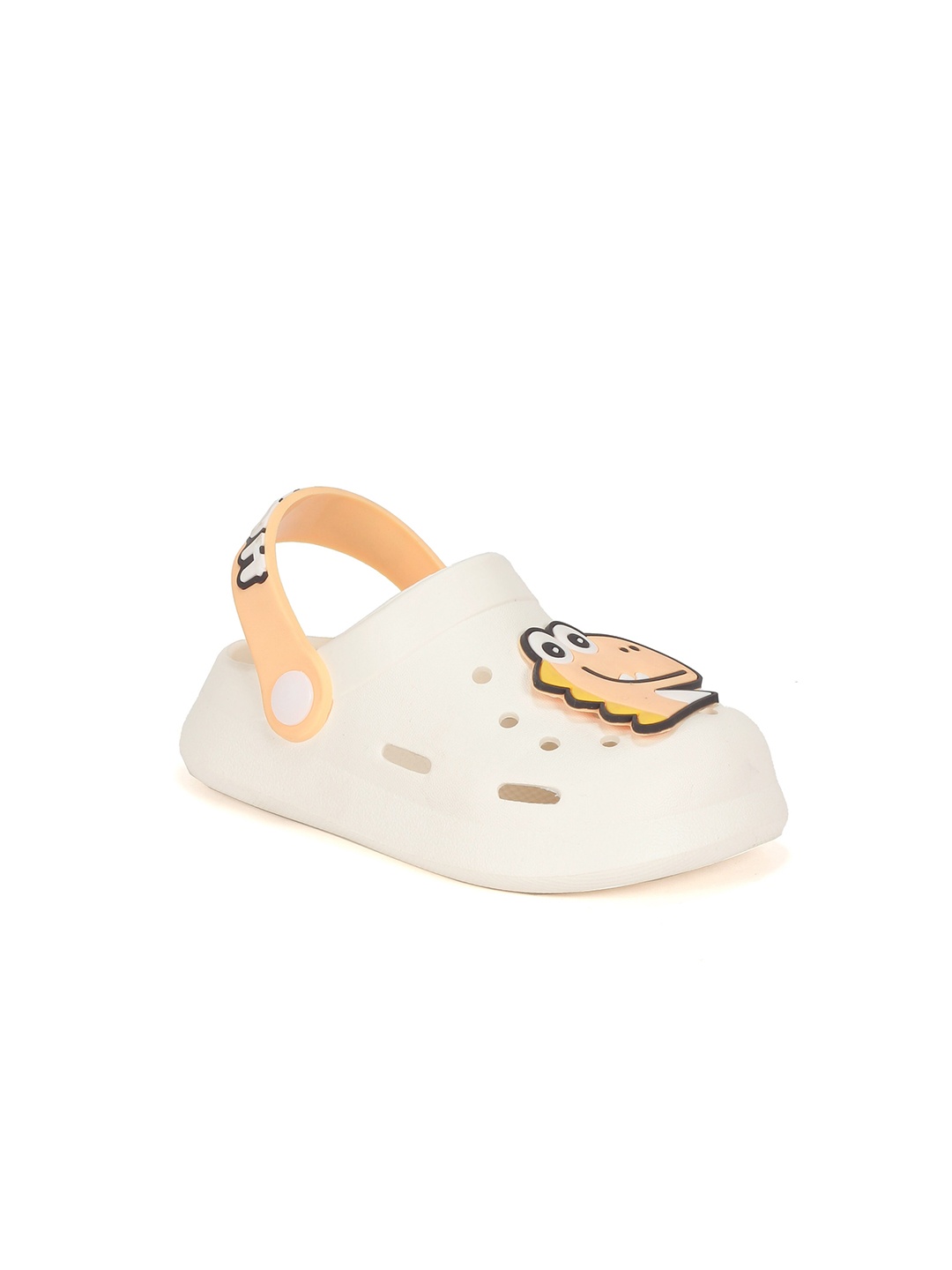 

Lil Lollipop Kids Dinosaur Applique Anti-Slip Clogs, Cream