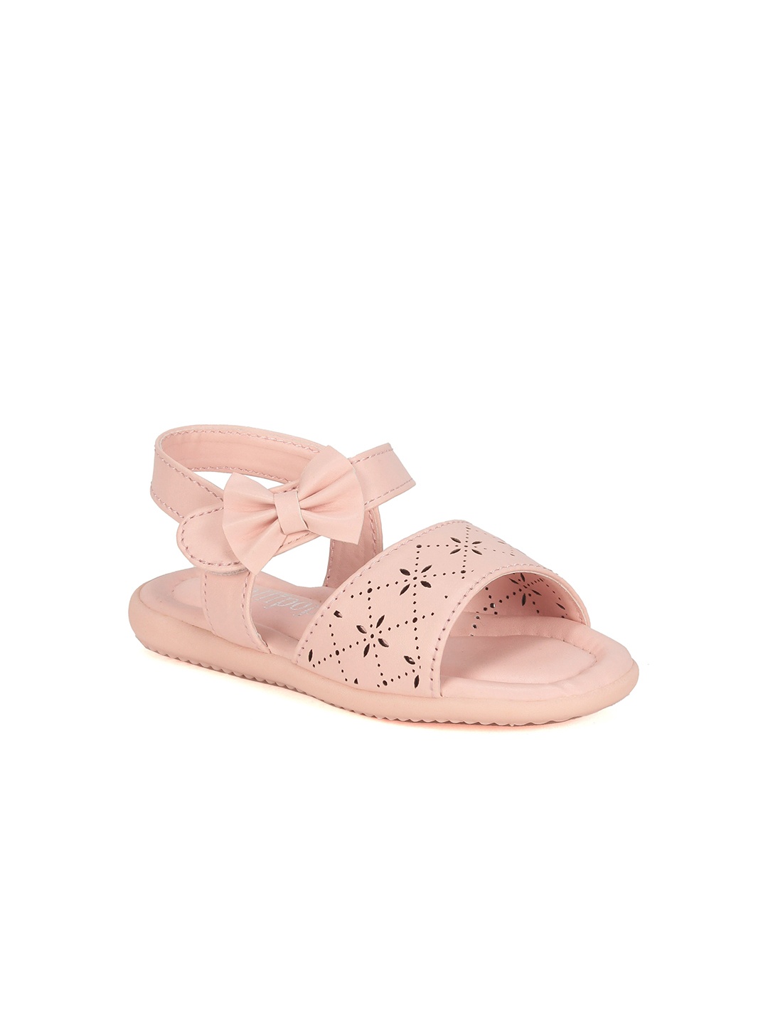 

Lil Lollipop Girls Laser Cuts Open Toe Flats, Pink