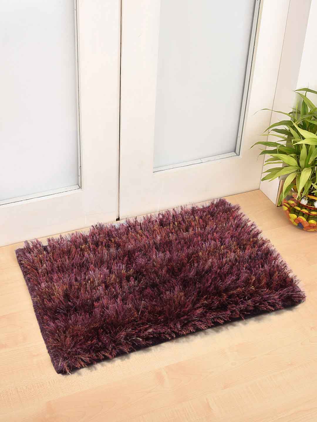 

FABINALIV Maroon Anti-Skid Fade Resistant Doormat