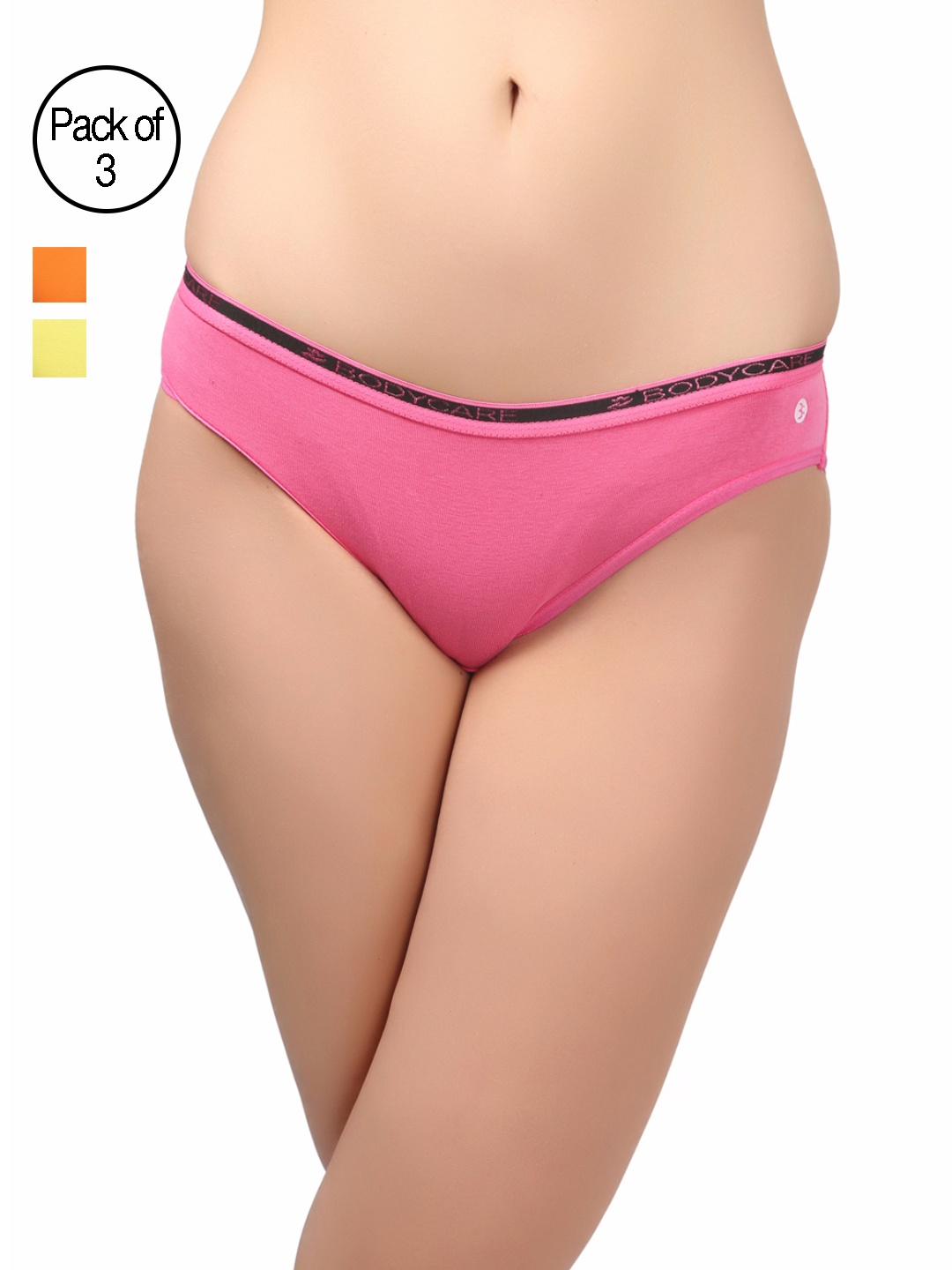 

Bodycare Pack of 3 Assorted Bikini Briefs E77C, Multi