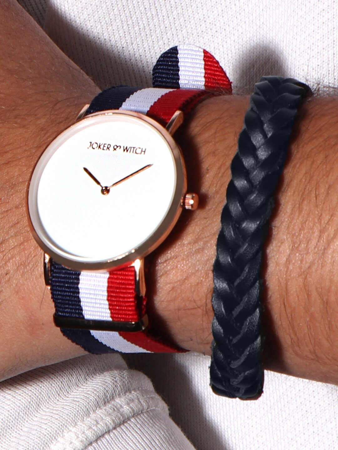 

JOKER & WITCH Men Blue Watch Gift Set, Navy blue