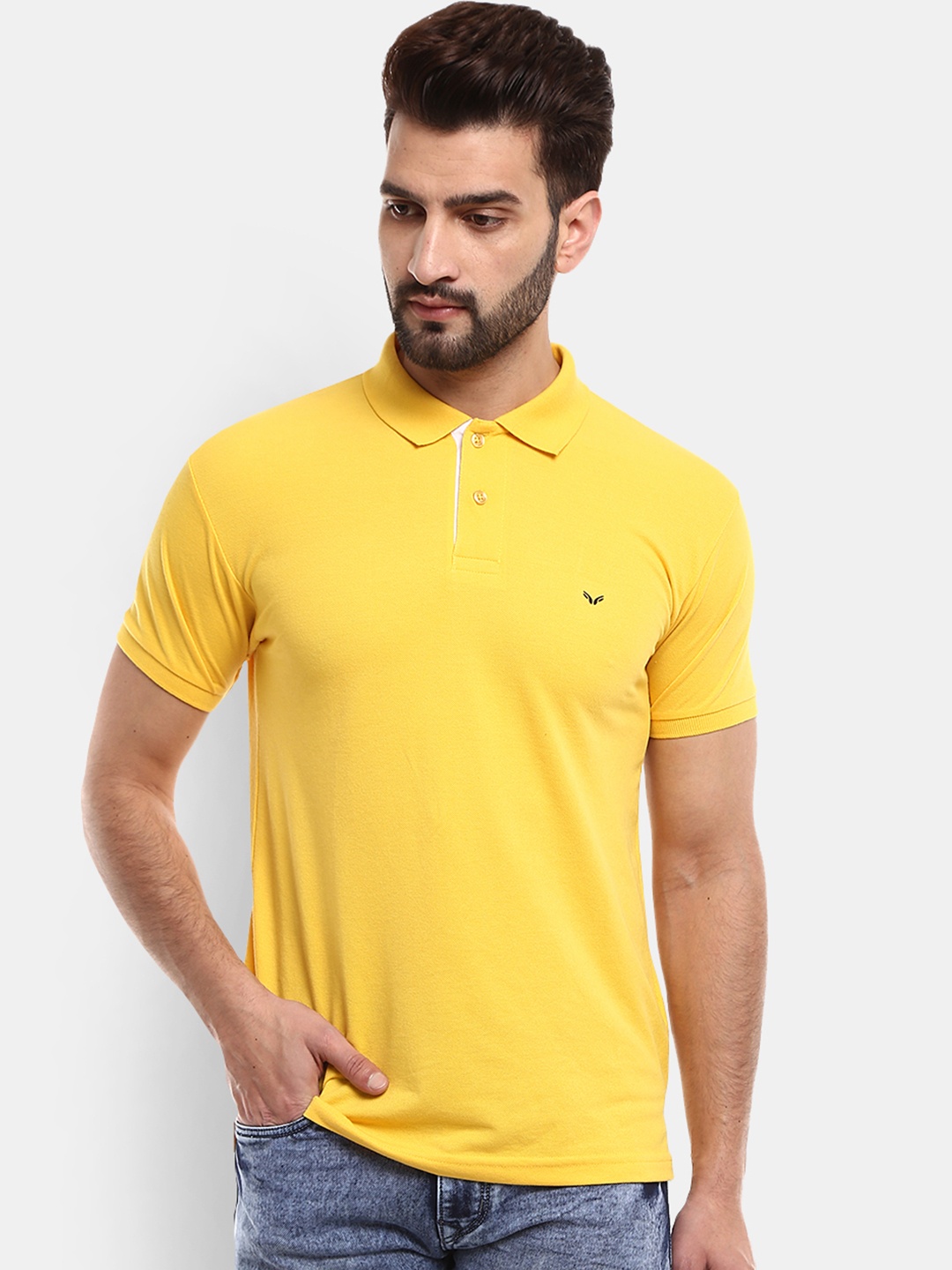 

V-Mart Polo Collar Short Sleeves Cotton T-shirt, Yellow