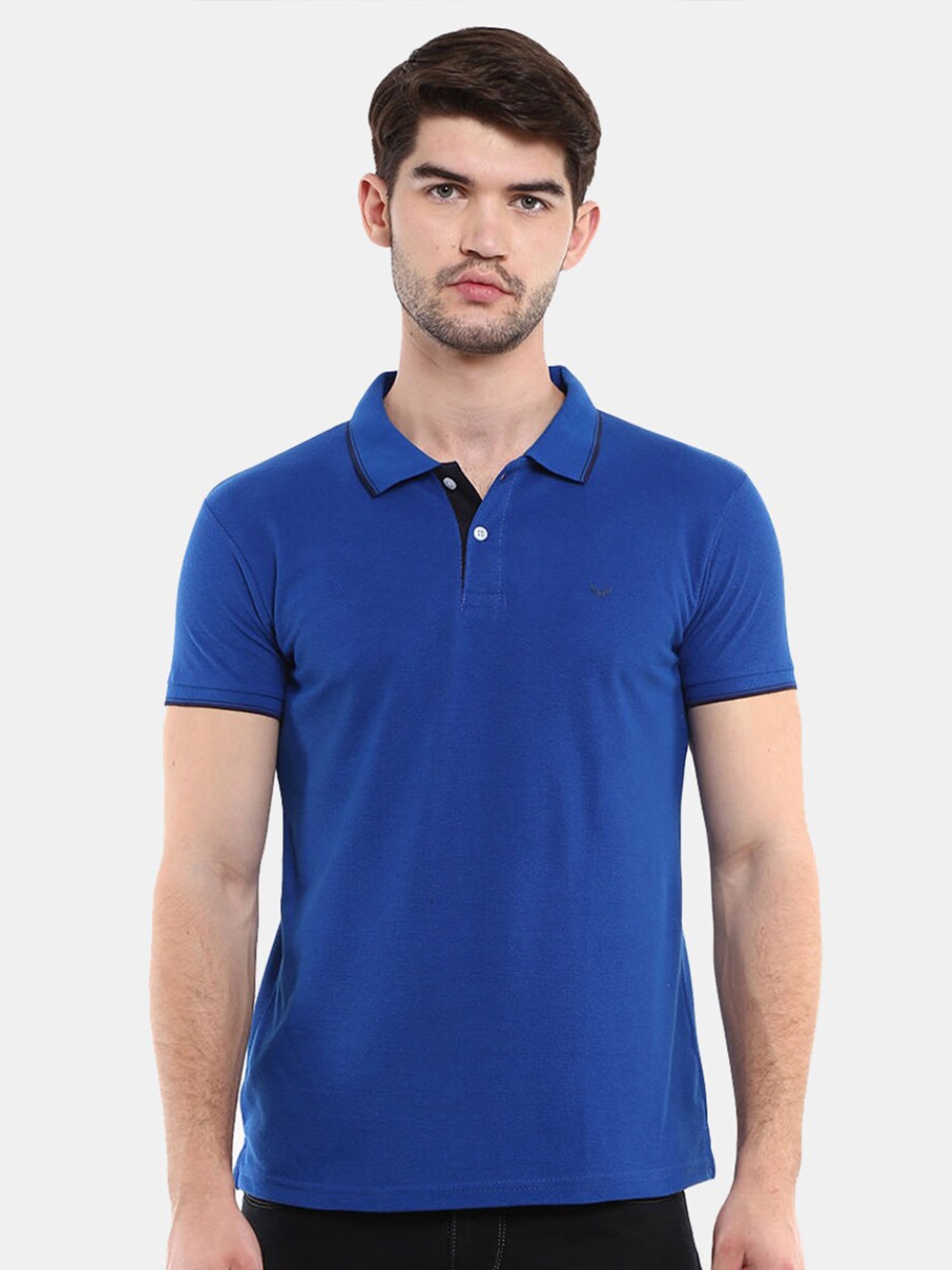 

V-Mart Polo Collar Short Sleeves Casual T-shirt, Blue