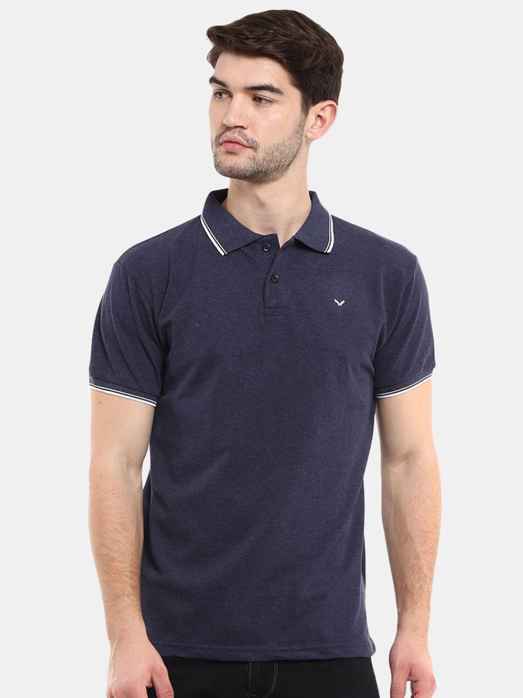 

V-Mart Polo Collar Short Sleeves Casual T-shirt, Blue