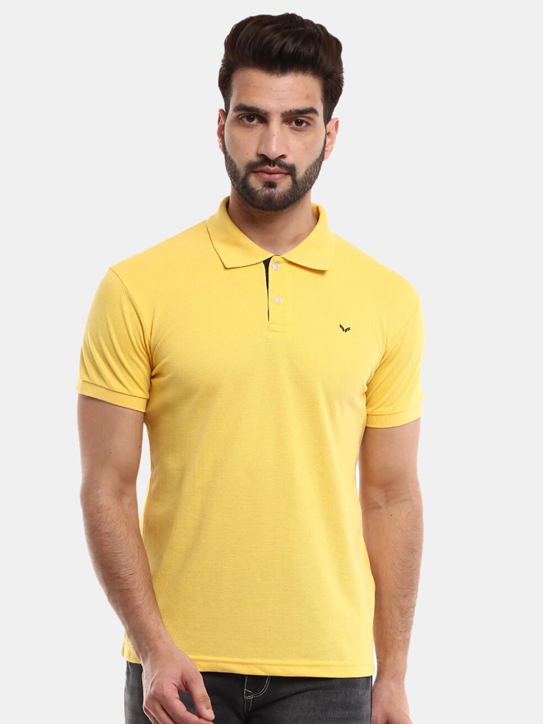 

V-Mart Polo Collar Short Sleeves Cotton T-shirt, Yellow