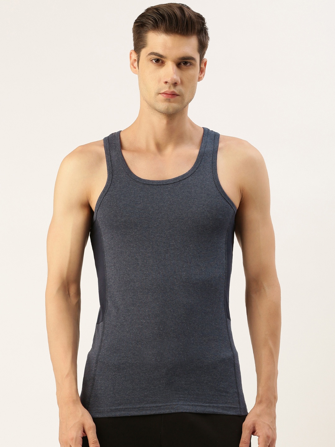 

Chromozome Premium Pure Cotton Rich Sleeveless Innerwear Vests 8902733638388, Grey