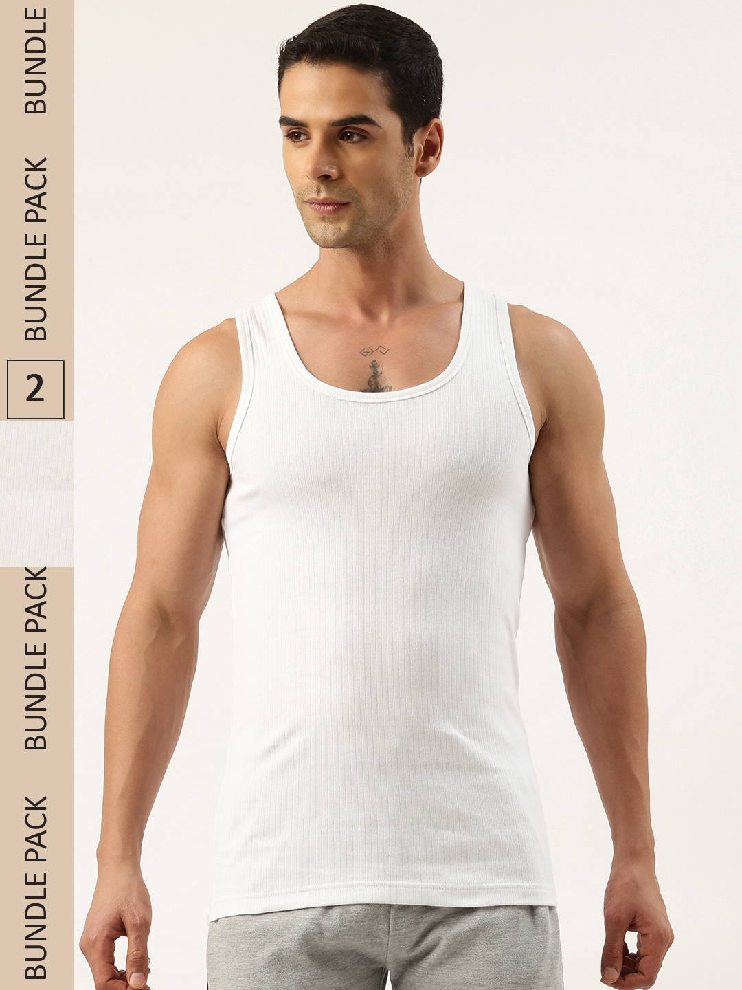 

Chromozome Men Premium Pure Cotton Vests 8902733638708, White