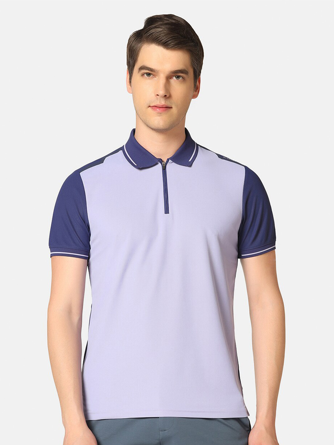 

Blackberrys Men Purple Solid TechPro Polo Tshirts