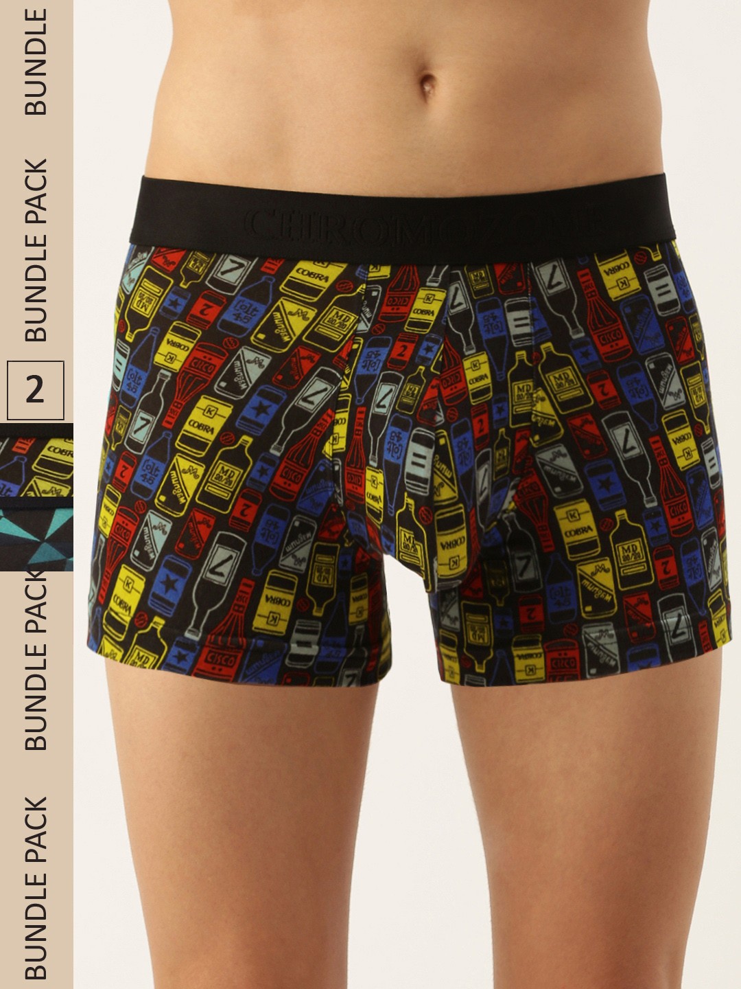 

Chromozome Men Pack of 2 Ultra-Premium Printed Trunks 8902733641425, Multi