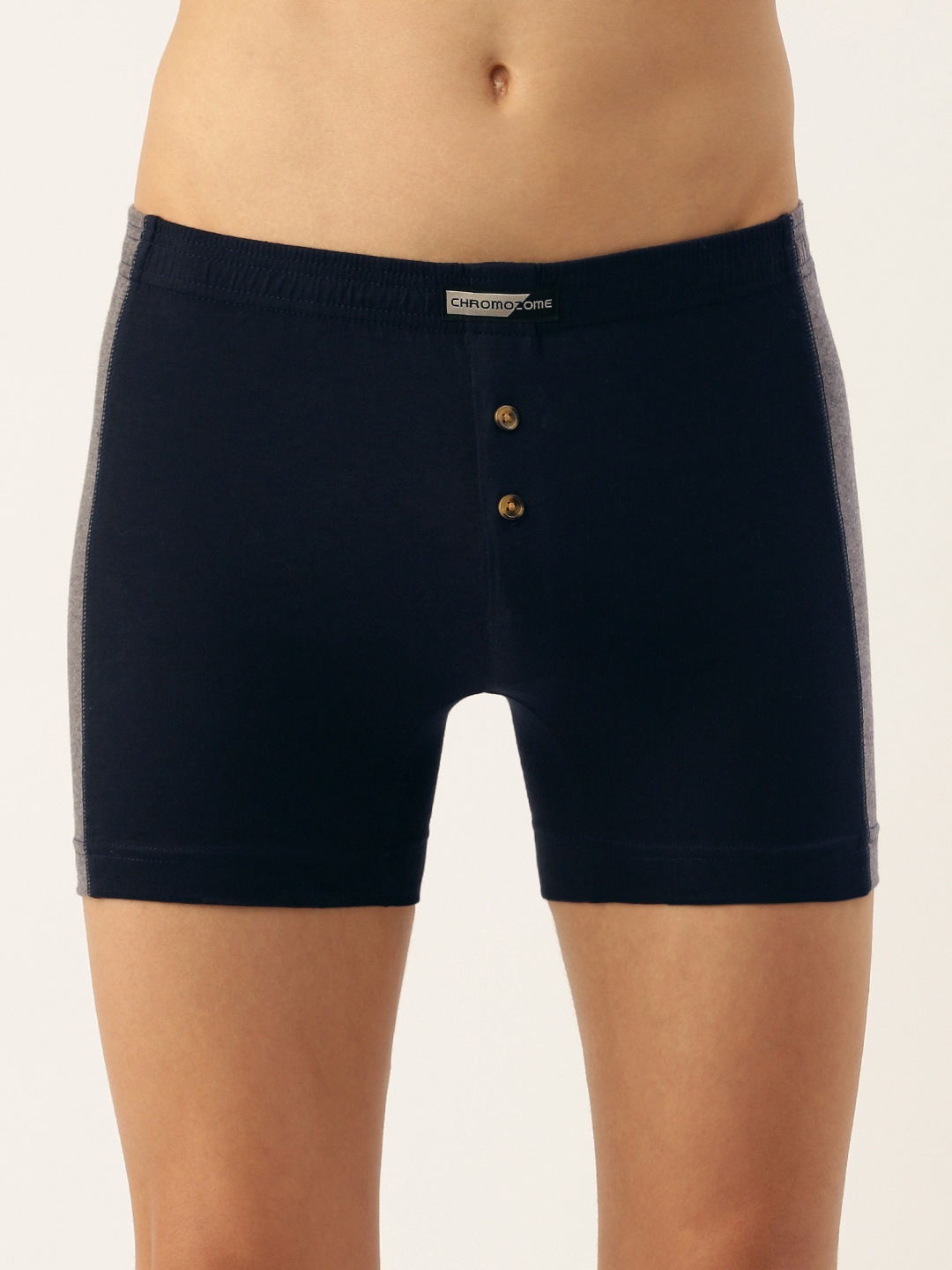 

Chromozome Men Colourblocked Pure Cotton Premium Trunk 8902733639101, Navy blue