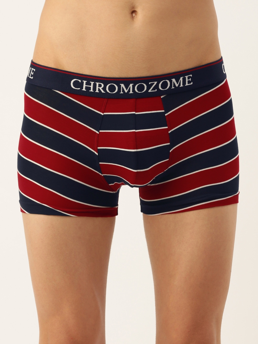 

Chromozome Men Ultra-Premium Micro-Modal Striped Trunk 8902733643306, Red