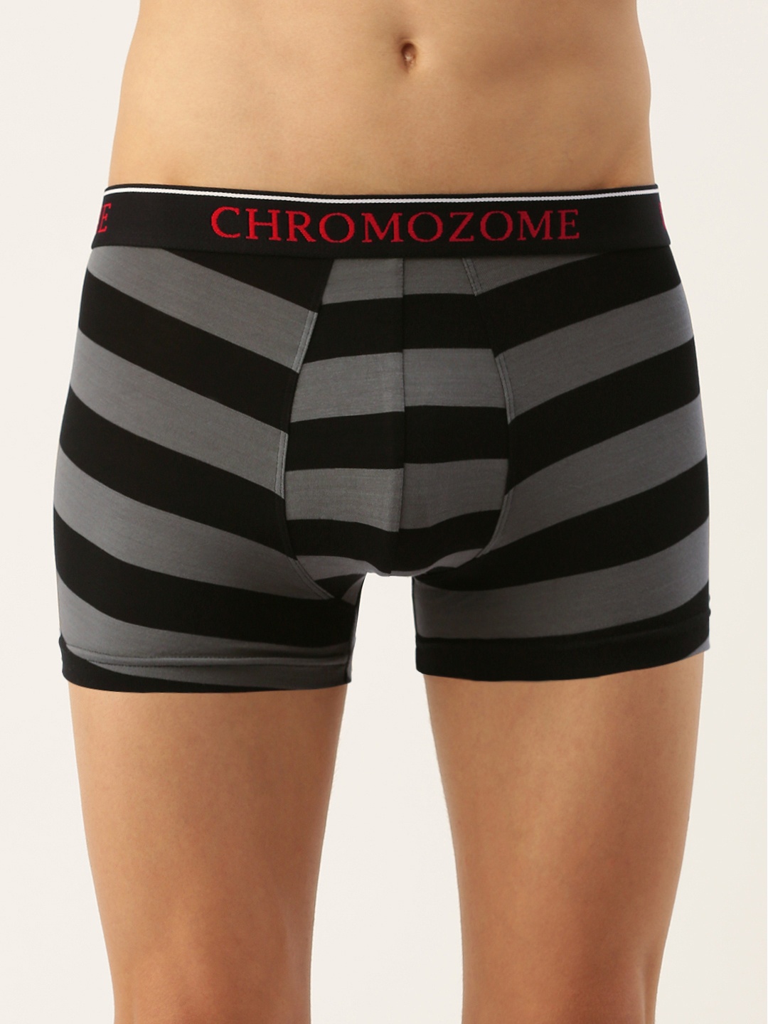 

Chromozome Men Ultra-Premium Micro-Modal Striped Trunk 8902733643146, Black