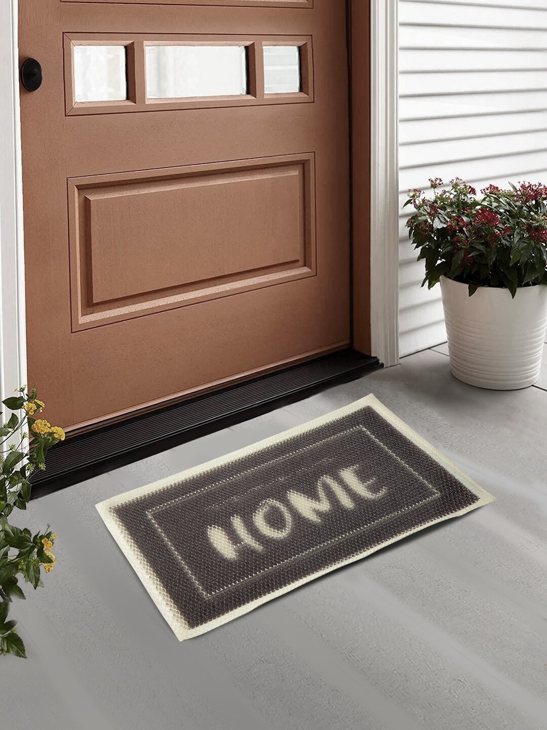 

FABINALIV Graphic Anti-Skid Fade Resistant Doormat, Brown