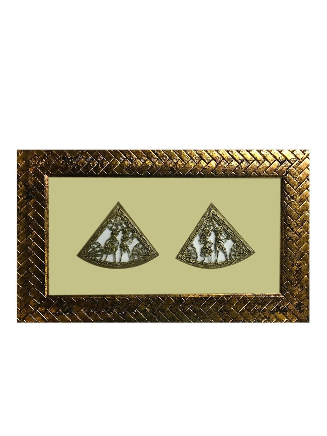 

Gallery99 Beige & Gold Metallic Human Figurines Dhokra And Warli Framed Wall Art
