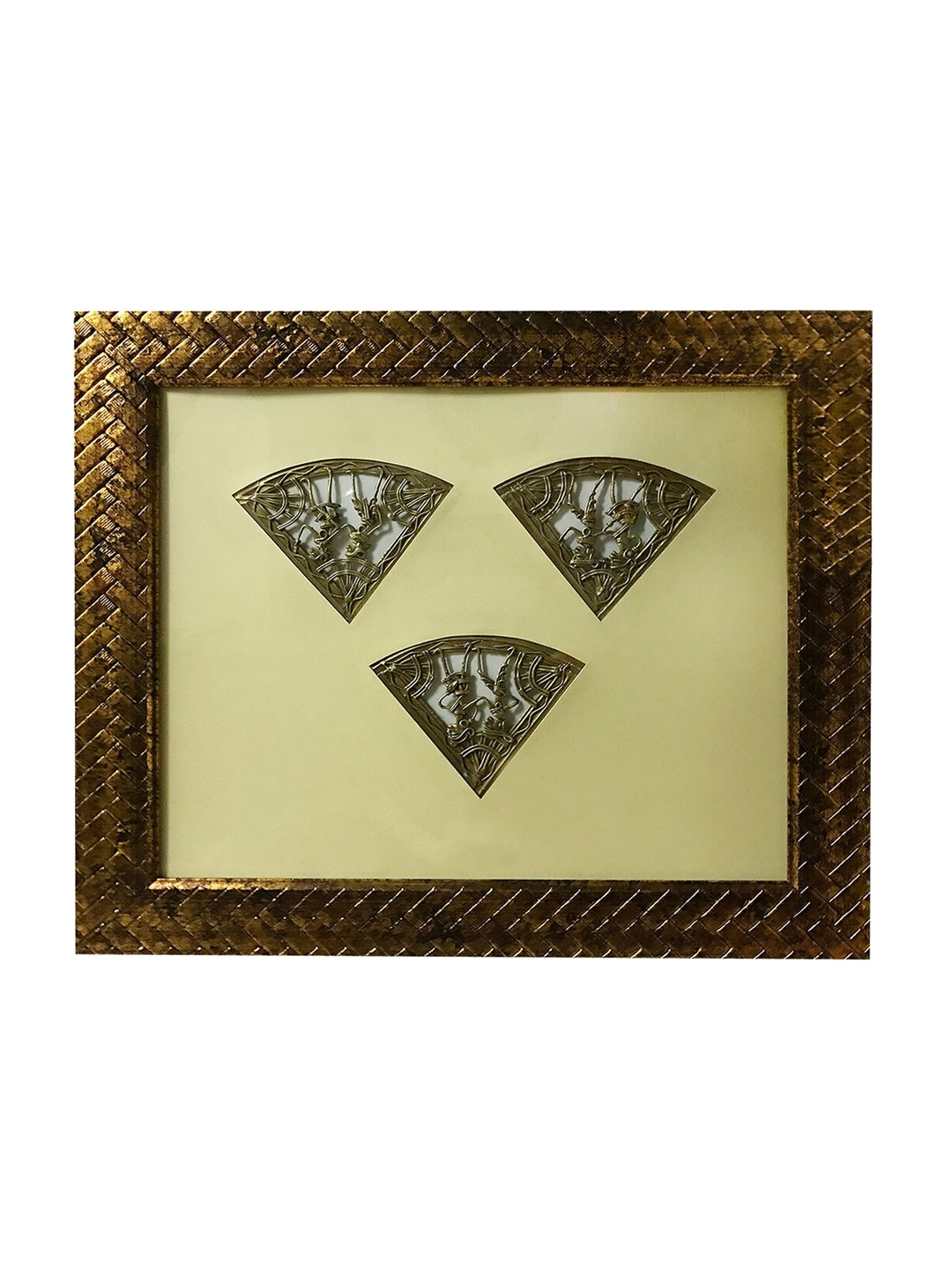 

Gallery99 Beige & Gold-Toned Human Figurines Dhokra And Warli Framed Wall Art