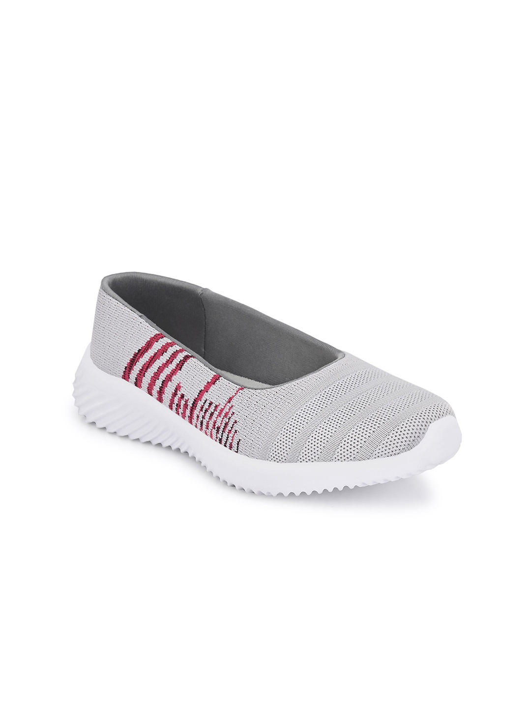 

Yuuki Women Woven Design Comfort Insole Mesh Contrast Sole Slip-On Sneakers, Grey