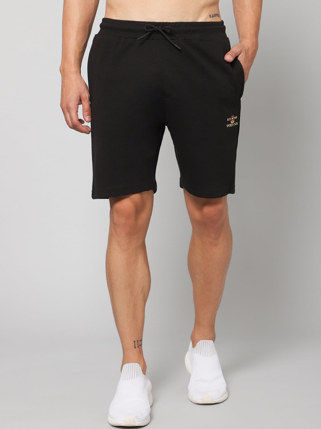 

Cantabil Men Regular Shorts, Black