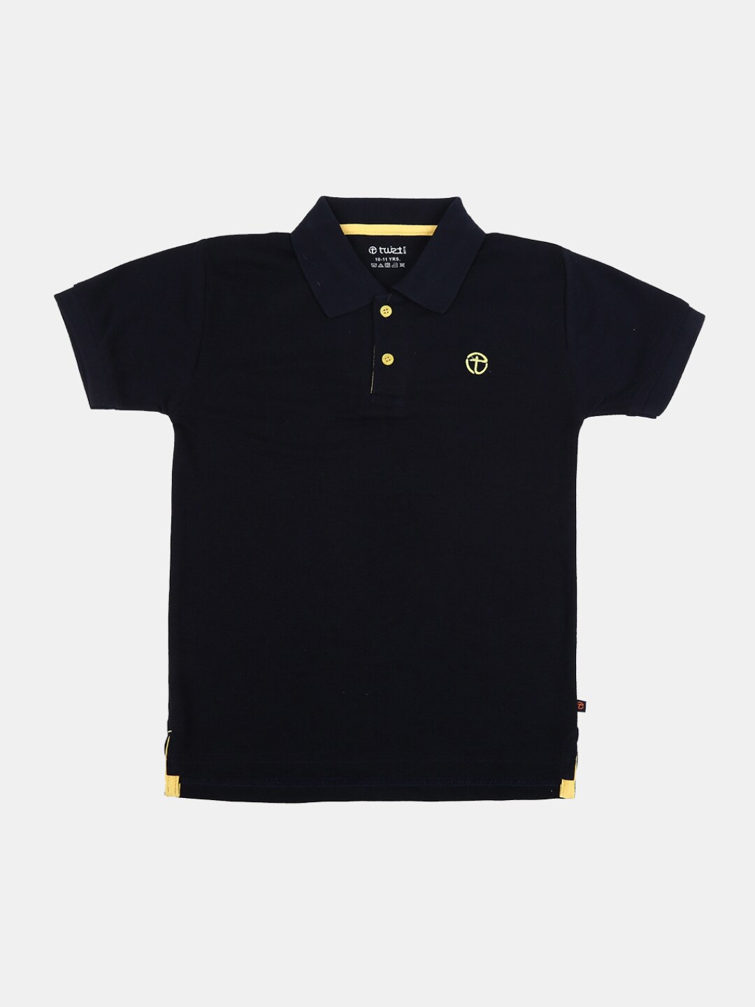 

V-Mart Boys Polo Collar Short Sleeves Cotton T-shirt, Black