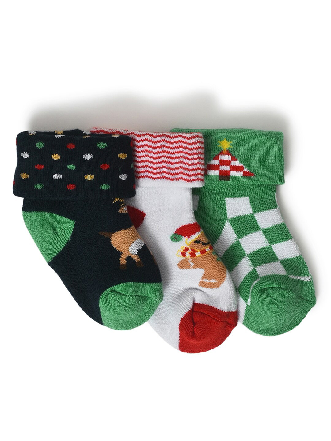 

MiArcus Kids Pack Of 3 Cotton Ankle-Length Socks, White