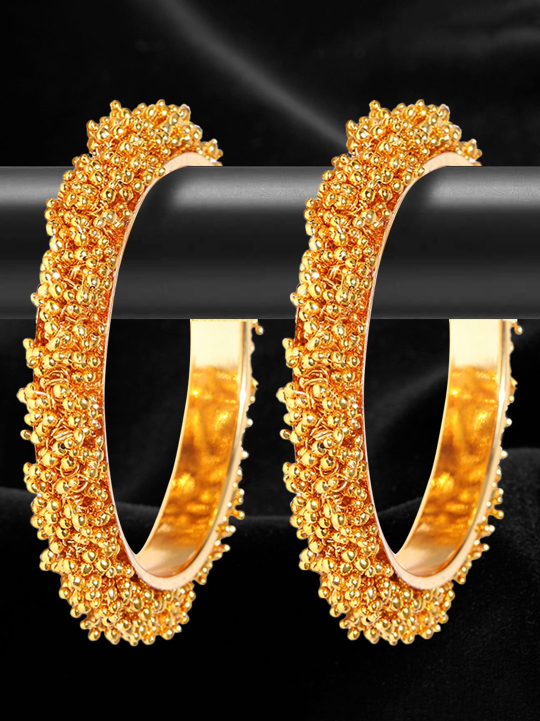 

YouBella Set of 2 Gold-Toned Beaded Bangles